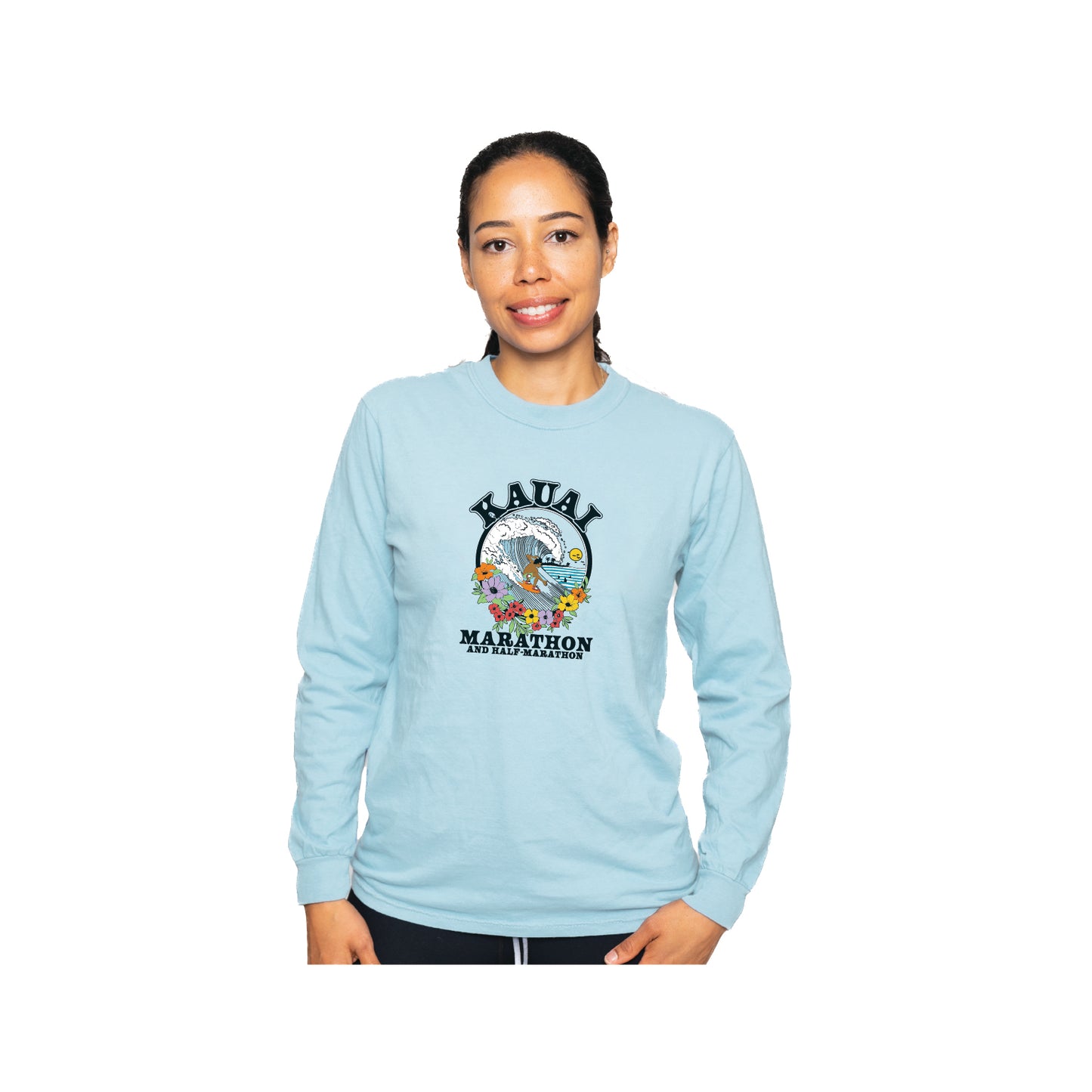 Long Sleeve Beach Tee - Light Blue